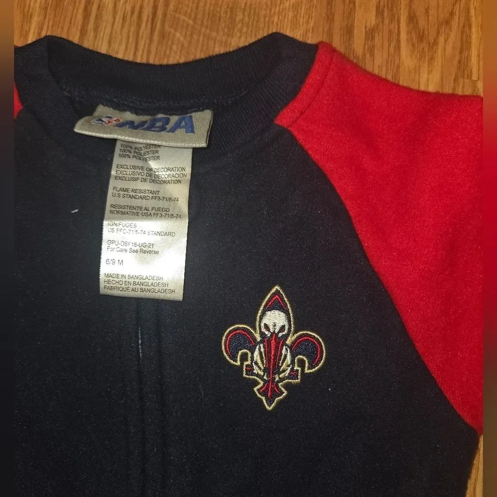 NBA New Orleans Pelicans Footie Pajama 6-9 Months NWT Basketball